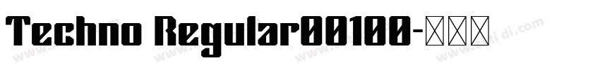Techno Regular00100字体转换